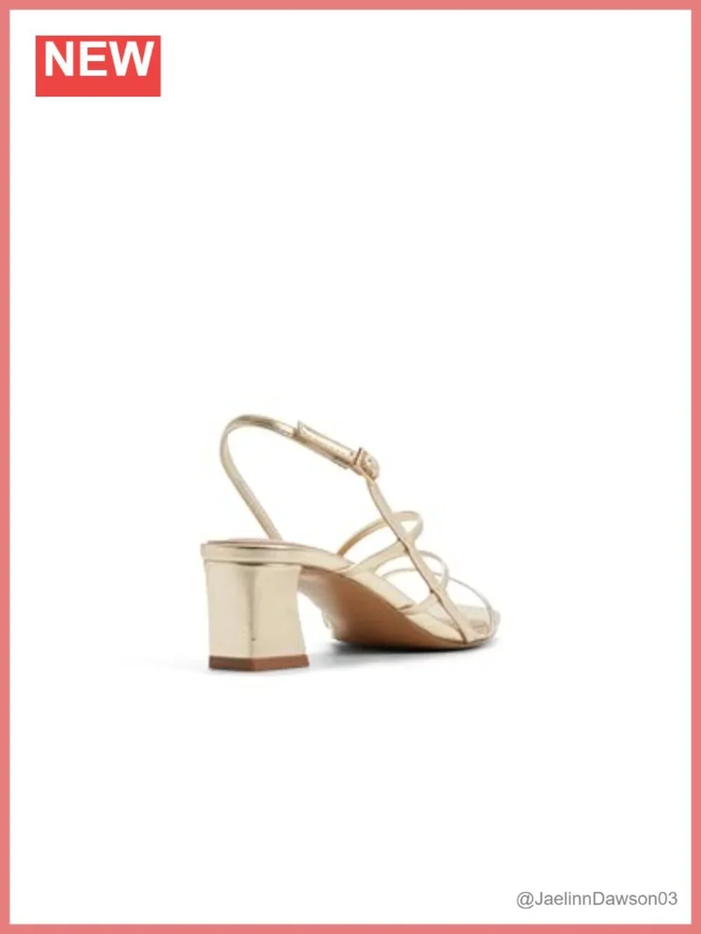 Strappy Block Heel Sandals Square Toe Slingback Women's